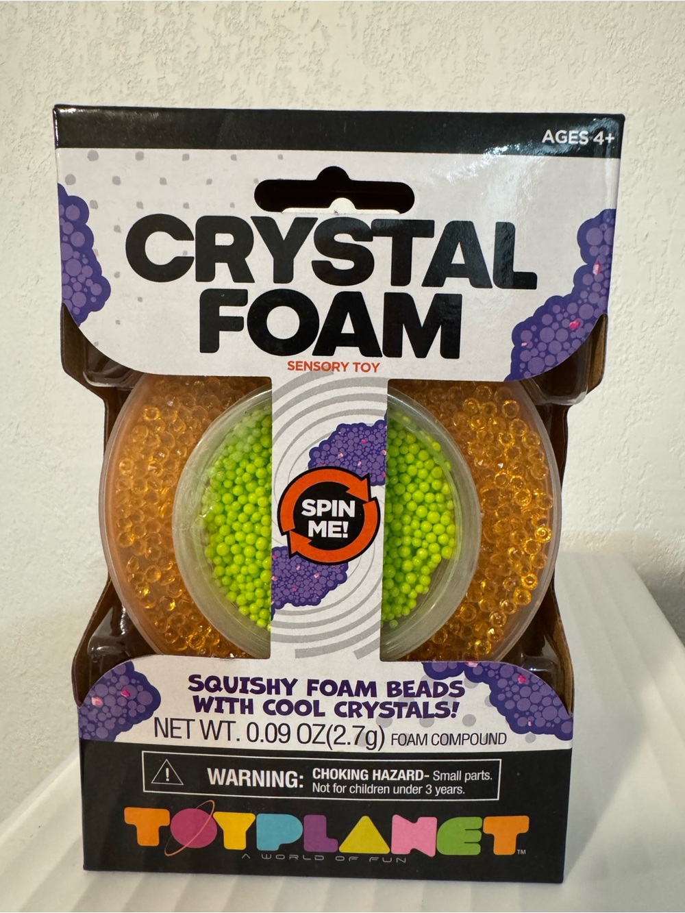 Crystal Foam Sensory Toy - Orange & Lime Green